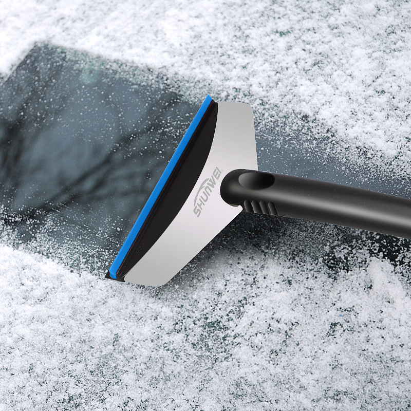Shunwei Multi-Functional Stainless Steel Ice Snow Shovel Non-Slip Snow Shovel Ice Shovel Wiper Car Products SW-3107