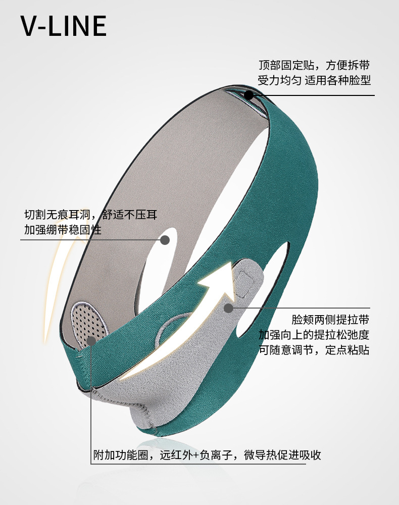Facial Face Support Tool Non-Thin Face Carving Lifting Mask Non-Face Slimming Strap Sleep V Face Bandage Non-Thin Face Bandage