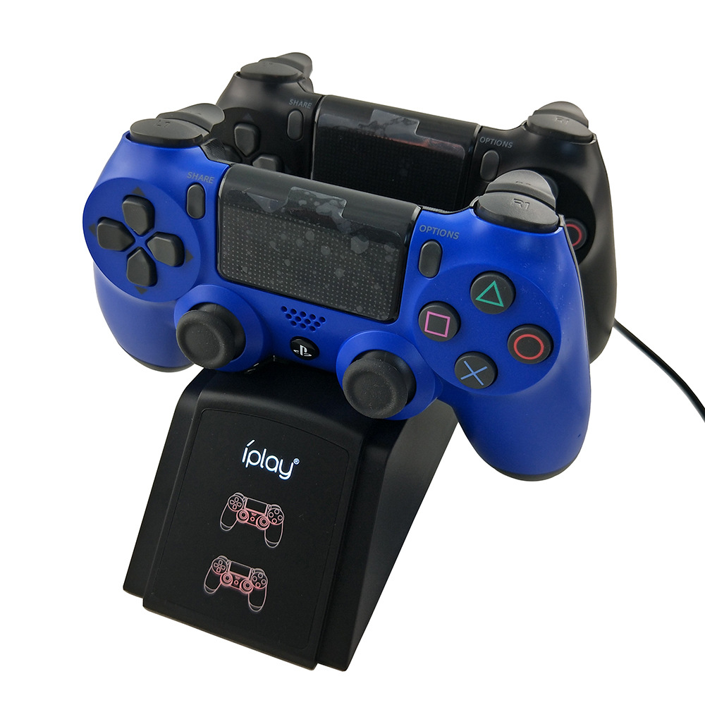 PS4 Wireless Controller, Two Seat Charger with LED Display Light, PS4 Game Controller, Double Charging Electrical Terminal Interface PS4 Wireless Controller, Two Seat Charger with LED Display Light, PS4 Game Controller, Double Charging Electrical Terminal Interface