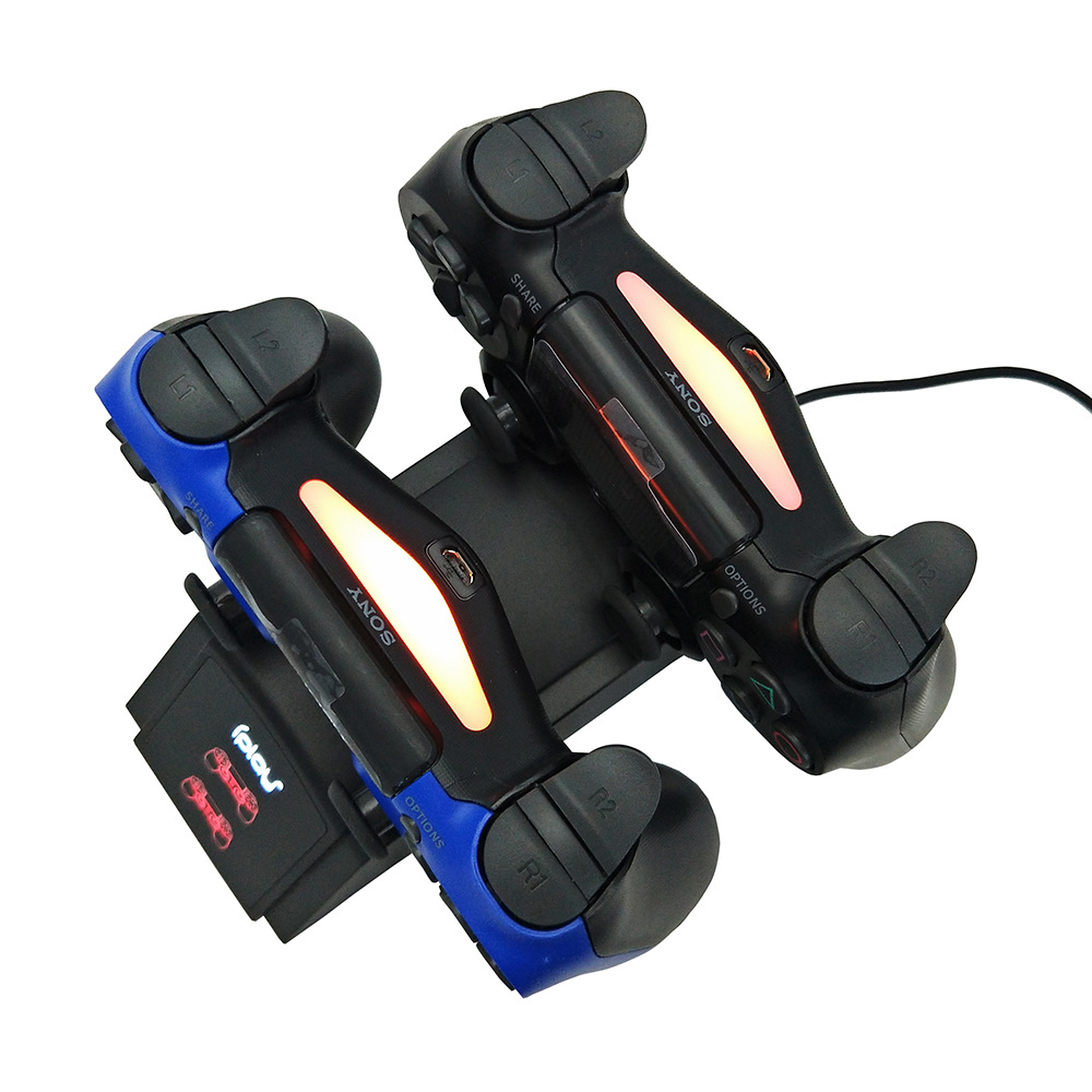 PS4 Wireless Controller, Two Seat Charger with LED Display Light, PS4 Game Controller, Double Charging Electrical Terminal Interface PS4 Wireless Controller, Two Seat Charger with LED Display Light, PS4 Game Controller, Double Charging Electrical Terminal Interface