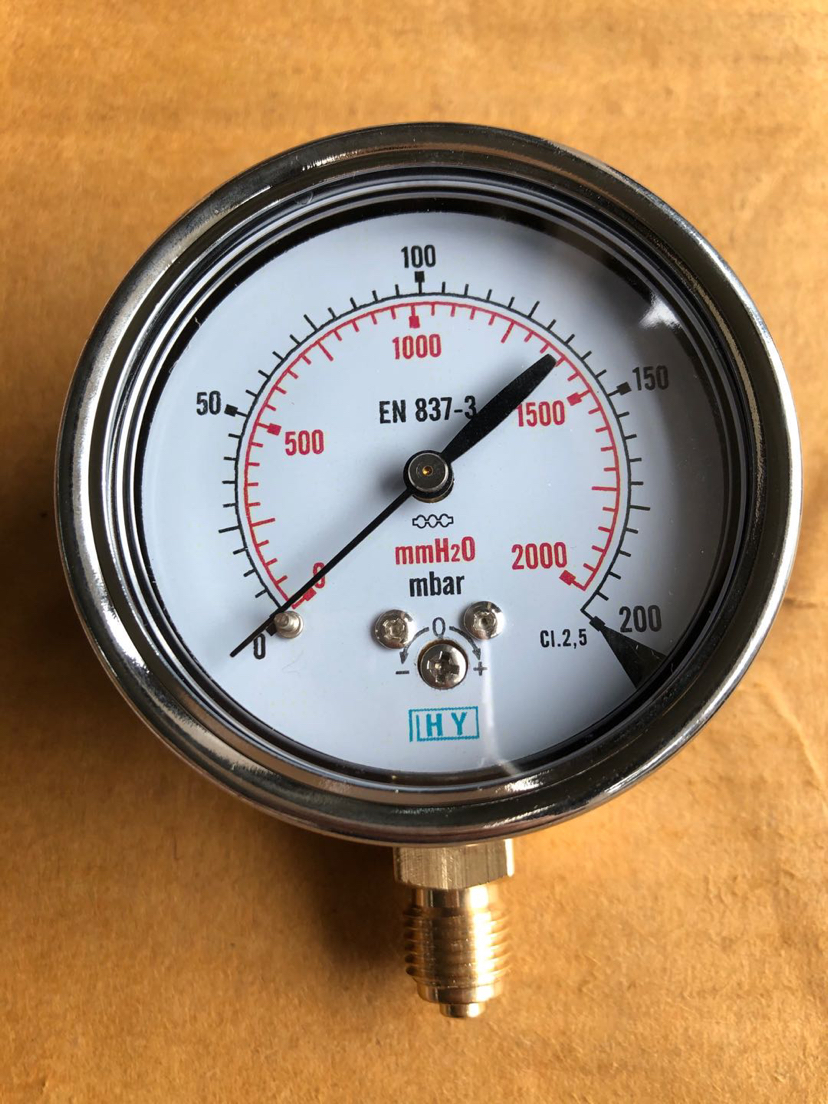 Factory Direct Sales Pressure Gauge Thermometer Stainless Steel Oil-Filled Pressure Gauge Shock-Resistant Gauge Barometer