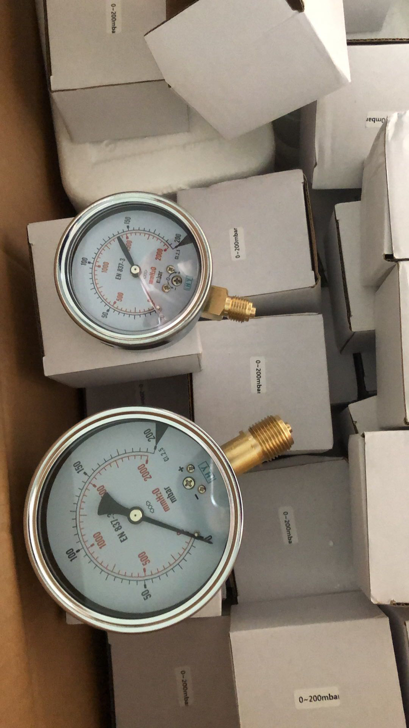 Factory Direct Sales Pressure Gauge Thermometer Stainless Steel Oil-Filled Pressure Gauge Shock-Resistant Gauge Barometer Factory Direct Sales Pressure Gauge Thermometer Stainless Steel Oil-Filled Pressure Gauge Shock-Resistant Gauge Barometer