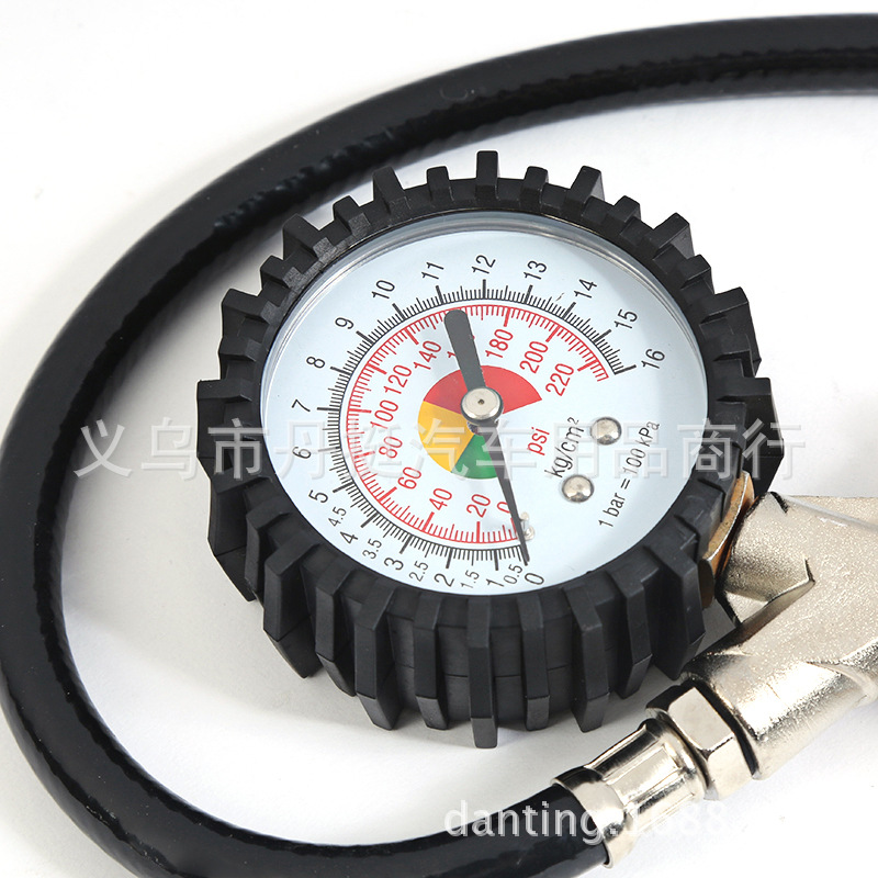High-Precision Tire Pressure Gun Charging Tire Pressure Gauge of Automobile Steam Wheel Tire Pressure Gauge Precision Inflatable Metal Pressure Gauge