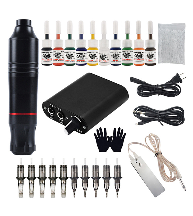 Ou Liang Tattoo Material Lux WeChat Set Motor Pen Set All-in-One Machine Tattoo Material Tattoo Tools Wholesale