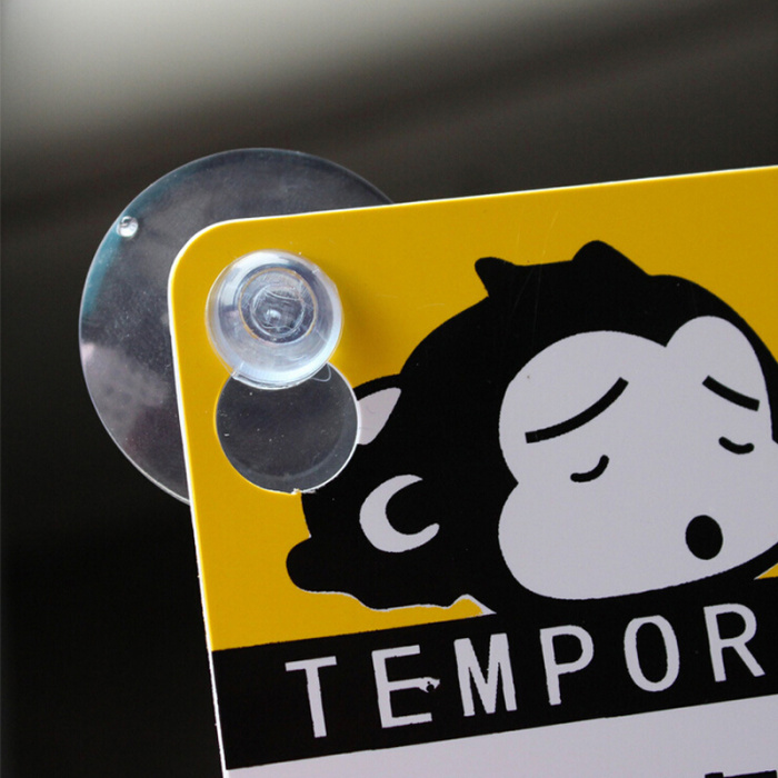 Externally cup cartoon car temporary stop card stop sign parking message card Externally cup cartoon car temporary stop card stop sign parking message card