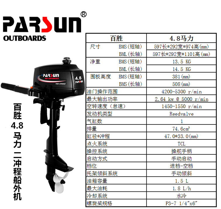 Parsun Baisheng Outboard Motor Two Or Four Stroke Flashlight Start Outboard Engine General Agent Manufacturer Motor Parsun Baisheng Outboard Motor Two Or Four Stroke Flashlight Start Outboard Engine General Agent Manufacturer Motor