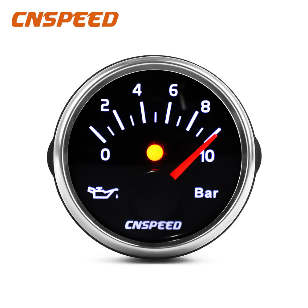 12/24V Car Modification Instrument Oil Pressure Gauge 2-Inch 52mm Universal Oil Pressure Gauge 0 ~ 10bar 12/24V Car Modification Instrument Oil Pressure Gauge 2-Inch 52mm Universal Oil Pressure Gauge 0 ~ 10bar