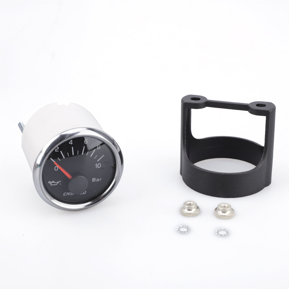 12/24V Car Modification Instrument Oil Pressure Gauge 2-Inch 52mm Universal Oil Pressure Gauge 0 ~ 10bar 12/24V Car Modification Instrument Oil Pressure Gauge 2-Inch 52mm Universal Oil Pressure Gauge 0 ~ 10bar