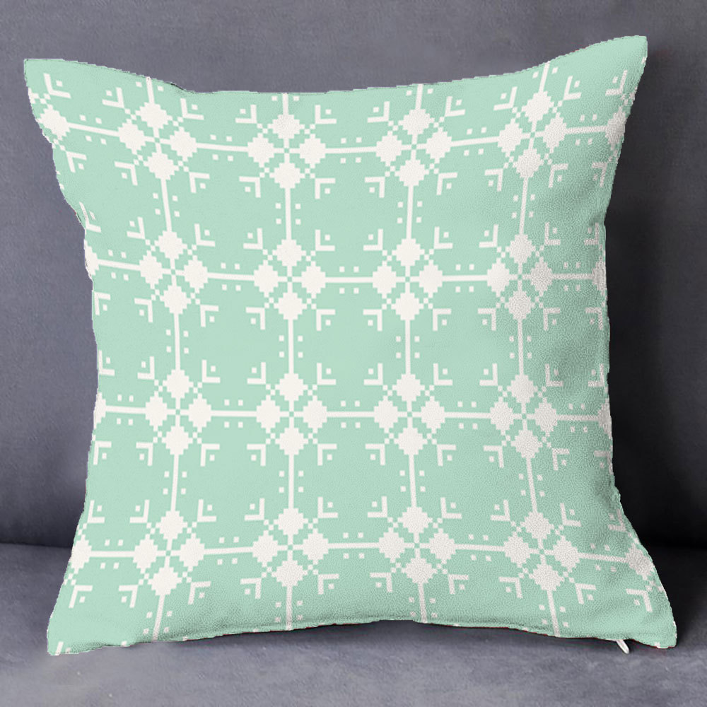 3D Digital Printing Christmas Snowflake Series Pillow Support Cross-Border E-Commerce Custom Brushed Fabric Pillowcase