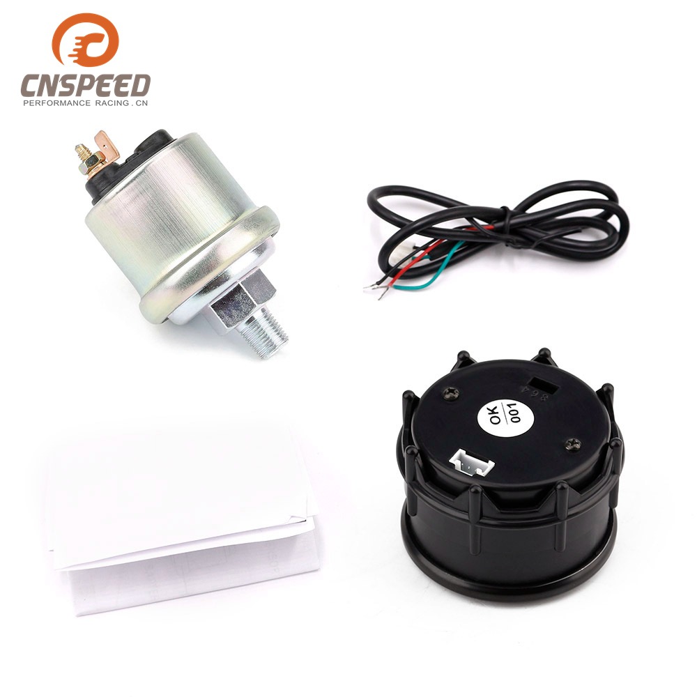 12V Car Modified Oil Pressure Gauge 2-Inch (52mm) Universal Blue Light Digital Display Oil Pressure Gauge 0 ~ 150psi