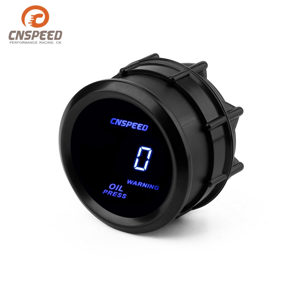 12V Car Modified Oil Pressure Gauge 2-Inch (52mm) Universal Blue Light Digital Display Oil Pressure Gauge 0 ~ 150psi