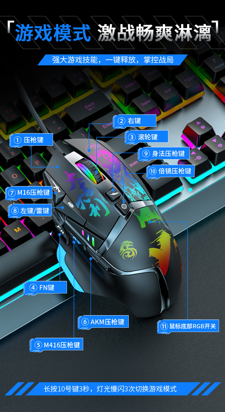Ghost Ghost Claw 11D Drive-Free Pressure Gun Gaming Mouse for PlayerUnknown's Battlegrounds Hardware Pressure Gun Macro Programming Terminal Game/Mobile Game E-Sports Mouse Ghost Ghost Claw 11D Drive-Free Pressure Gun Gaming Mouse for PlayerUnknown's Battlegrounds Hardware Pressure Gun Macro Programming Terminal Game/Mobile Game E-Sports Mouse