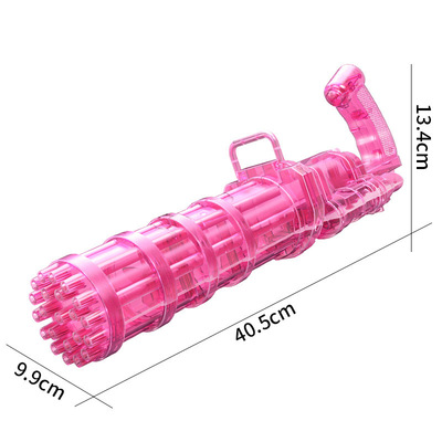 Best-Seller on Douyin Internet Celebrity 22 Hole Crystal Electric Gatling Bubble Gun Bubble Machine Toys Outdoor Night Market Stall