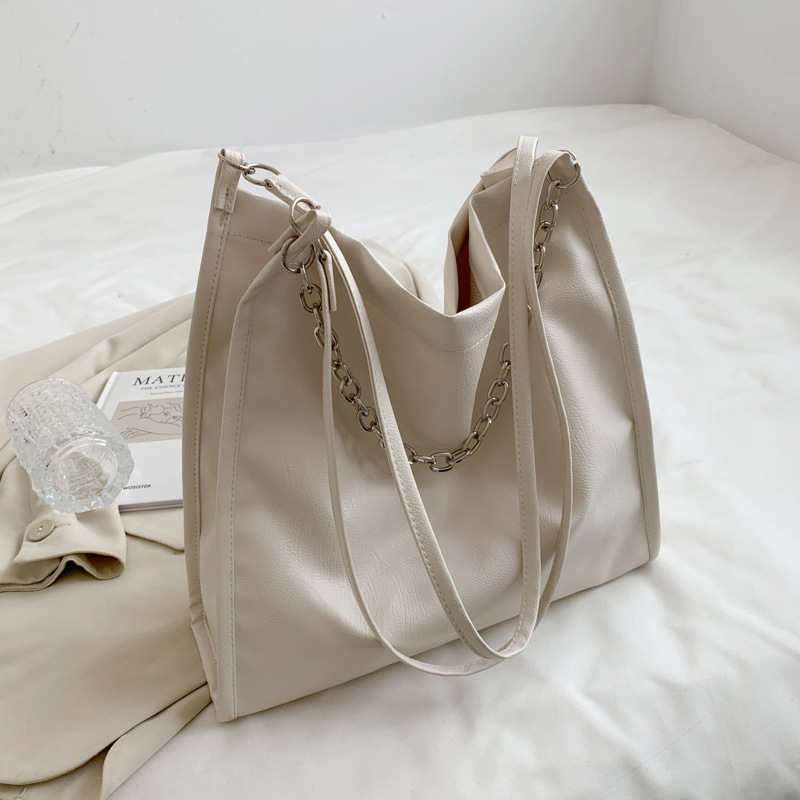 Simple Large Capacity Large Bags Women&#039;s 2021 New Fashion Shoulder Bag Internet Celebrity Leisure Commute Canvas Support
