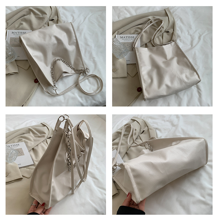 Simple Large Capacity Large Bags Women's 2021 New Fashion Shoulder Bag Internet Celebrity Leisure Commute Canvas Support Simple Large Capacity Large Bags Women's 2021 New Fashion Shoulder Bag Internet Celebrity Leisure Commute Canvas Support