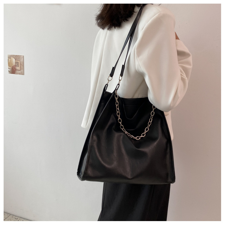 Simple Large Capacity Large Bags Women's 2021 New Fashion Shoulder Bag Internet Celebrity Leisure Commute Canvas Support Simple Large Capacity Large Bags Women's 2021 New Fashion Shoulder Bag Internet Celebrity Leisure Commute Canvas Support