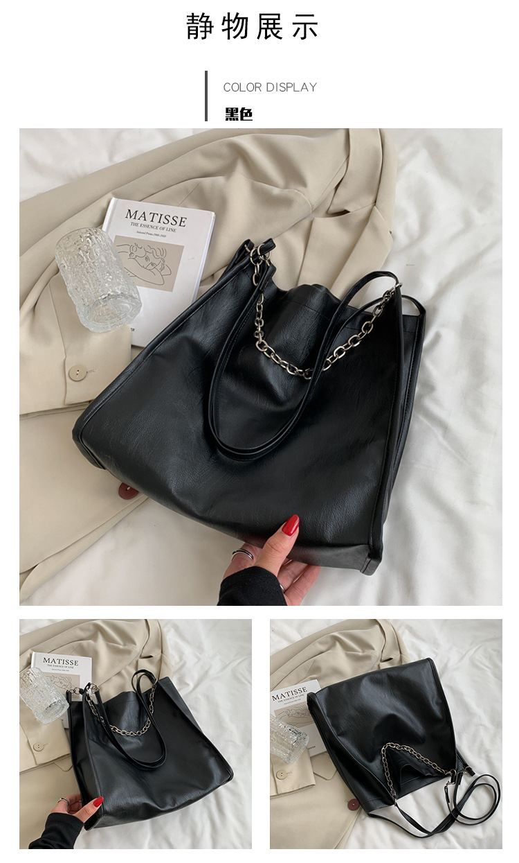 Simple Large Capacity Large Bags Women's 2021 New Fashion Shoulder Bag Internet Celebrity Leisure Commute Canvas Support Simple Large Capacity Large Bags Women's 2021 New Fashion Shoulder Bag Internet Celebrity Leisure Commute Canvas Support