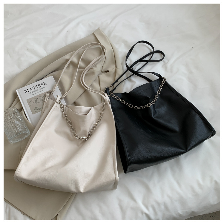Simple Large Capacity Large Bags Women's 2021 New Fashion Shoulder Bag Internet Celebrity Leisure Commute Canvas Support Simple Large Capacity Large Bags Women's 2021 New Fashion Shoulder Bag Internet Celebrity Leisure Commute Canvas Support