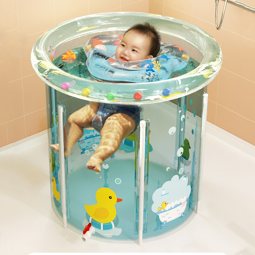 INS Hot Newborn Bathing Swimming Pool Transparent Support Pool Household Bath Bucket Foldable Swimming Pool INS Hot Newborn Bathing Swimming Pool Transparent Support Pool Household Bath Bucket Foldable Swimming Pool