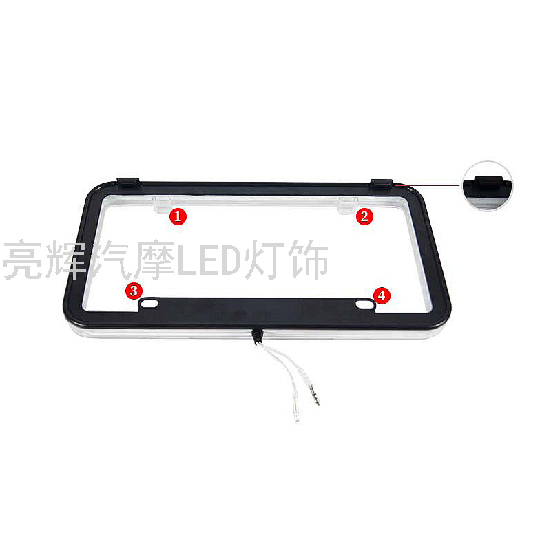 New LED Neon License Frame Light Invisible License Plate Frame Anti-Collision Warning Sign Frame US License Frame New LED Neon License Frame Light Invisible License Plate Frame Anti-Collision Warning Sign Frame US License Frame
