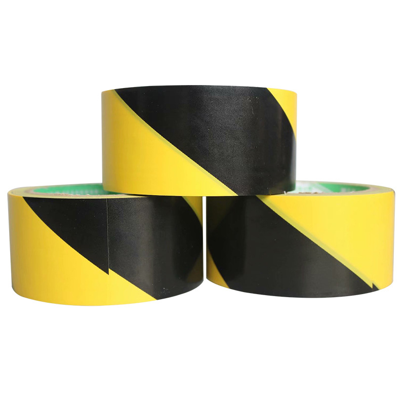 Yellow and Black Warning Tape Warning Tape PVC Warning Sign Tape Factory Workshop Sticker Floor Line Tape