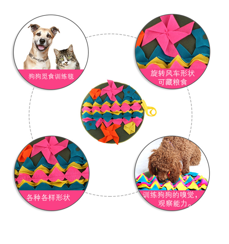 Best Selling Variety of Pet Training Blanket Removable Stitching Dog Sniffing Mat 