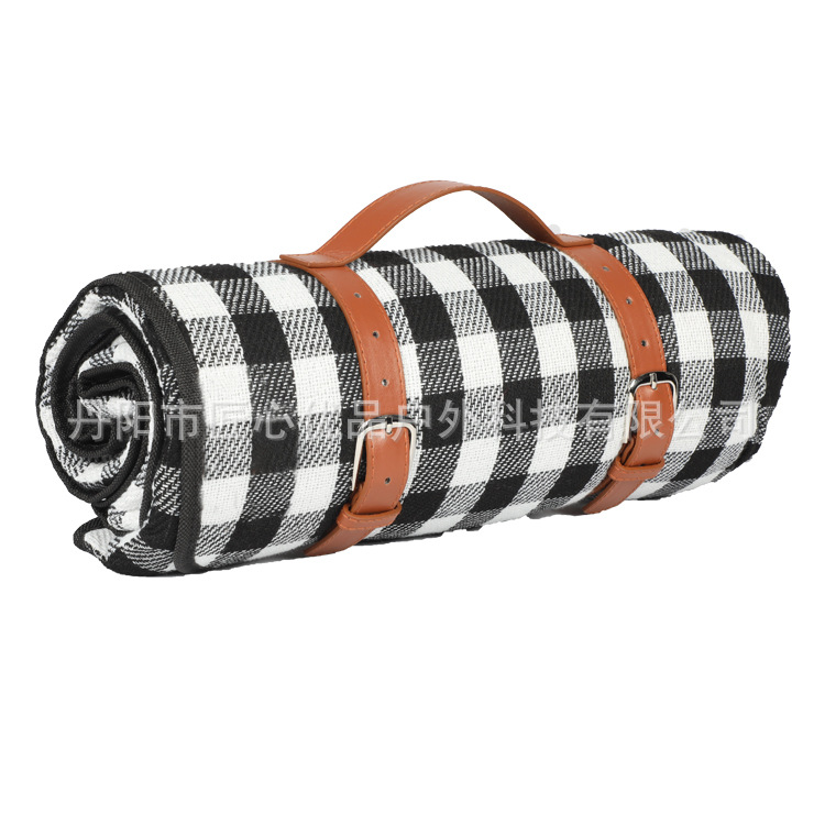 Spot Thickened Leather Strap Picnic Mat Outdoor Beach Moisture Proof Pad Tent Camping Mat Ins Style Picnic Blanket