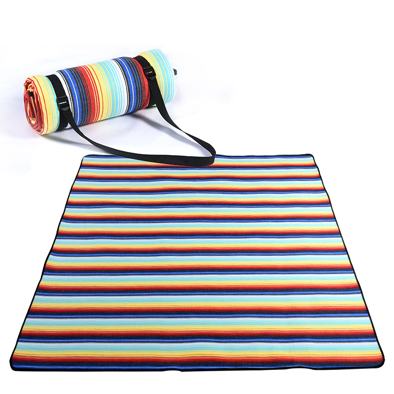 Spot Thickened Leather Strap Picnic Mat Outdoor Beach Moisture Proof Pad Tent Camping Mat Ins Style Picnic Blanket