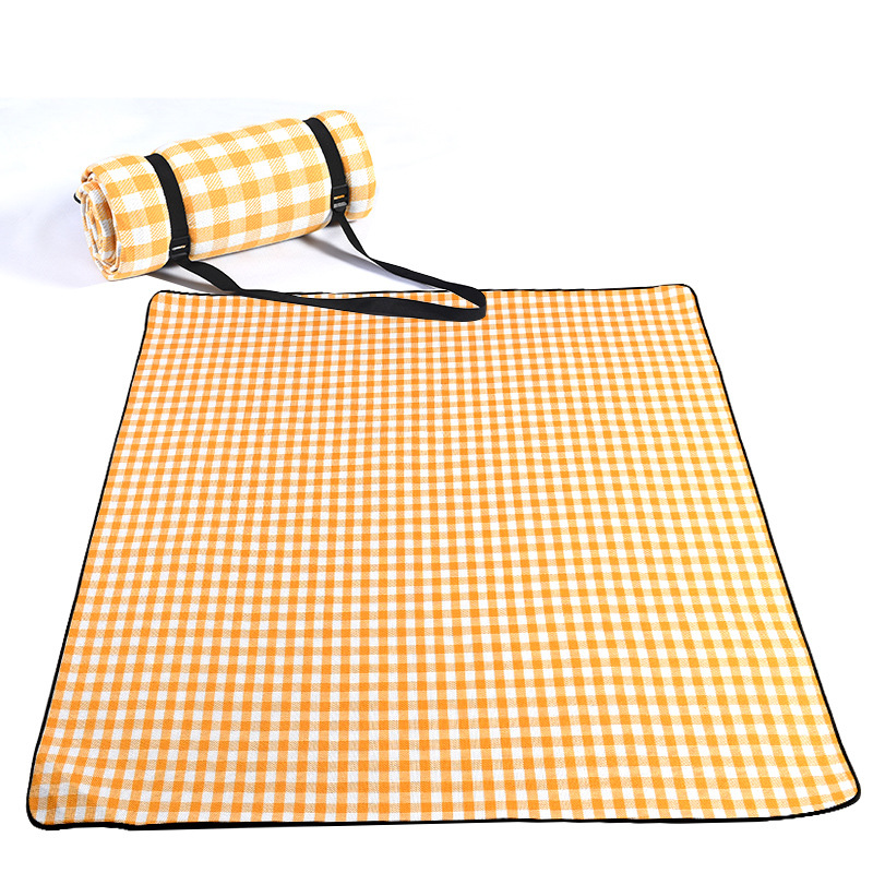 Spot Thickened Leather Strap Picnic Mat Outdoor Beach Moisture Proof Pad Tent Camping Mat Ins Style Picnic Blanket