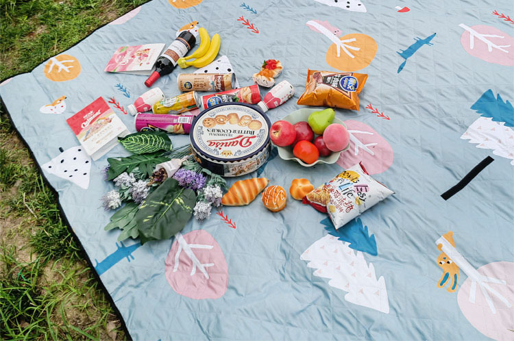 Machine Wash Picnic Mat Brushed Moisture-Proof Mat Waterproof Mat Camping Mat Picnic Blanket Beach Mat Outdoor Floor Mat Supplies