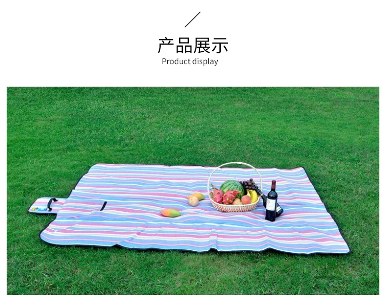 Manufacturer direct suede waterproof picnic mat outdoor camping blanket folding picnic wholesale