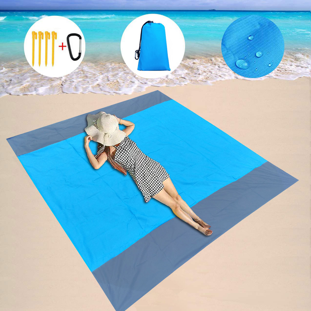 New Camping Outdoor Picnic Mat Waterproof and Foldable Pocket Beach Mat Beach Camping Picnic Blanket Factory Wholesale New Camping Outdoor Picnic Mat Waterproof and Foldable Pocket Beach Mat Beach Camping Picnic Blanket Factory Wholesale