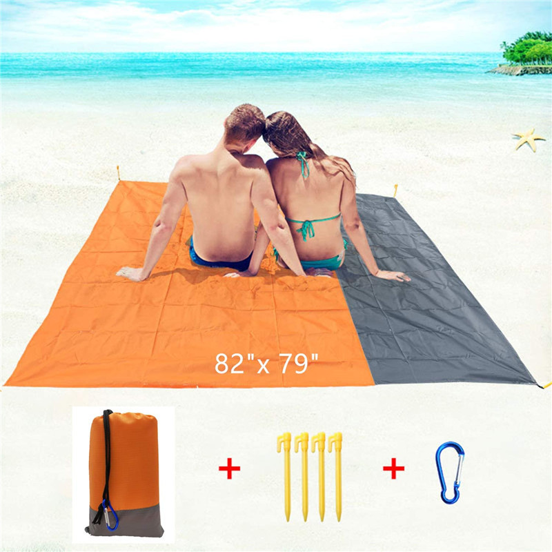 Pocket Picnic Mat Waterproof Light and Portable Foldable Cushion Outdoor Nylon 2*2 Beach Blanket Travel Pocket Picnic Mat Waterproof Light and Portable Foldable Cushion Outdoor Nylon 2*2 Beach Blanket Travel