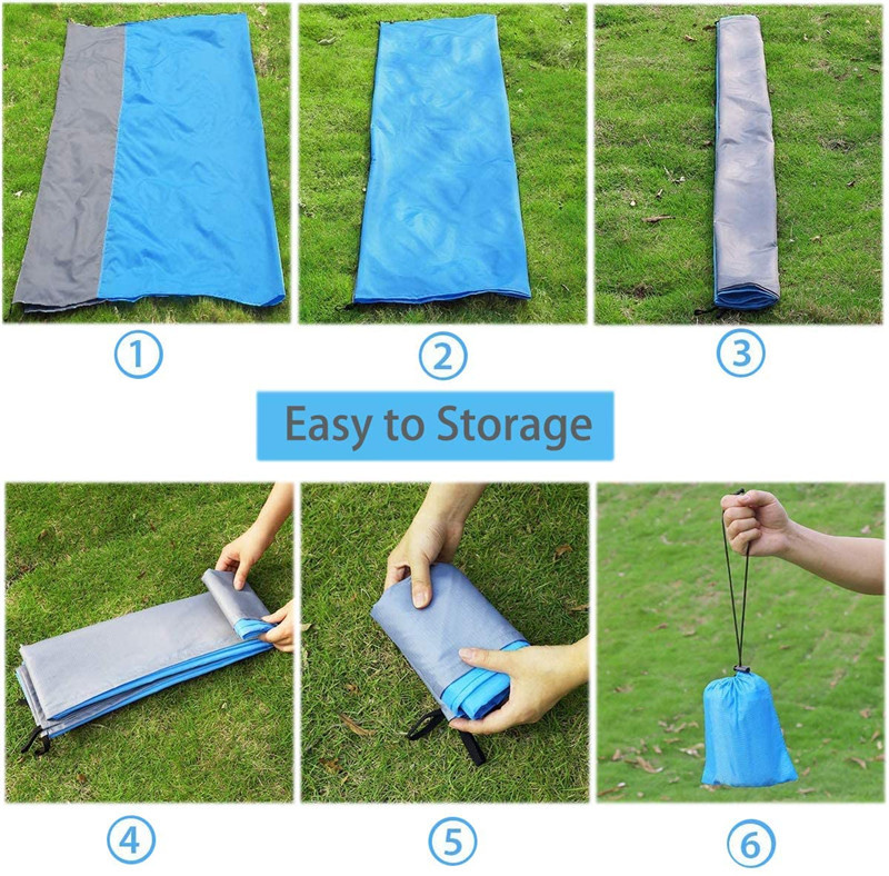 Pocket Picnic Mat Waterproof Light and Portable Foldable Cushion Outdoor Nylon 2*2 Beach Blanket Travel Pocket Picnic Mat Waterproof Light and Portable Foldable Cushion Outdoor Nylon 2*2 Beach Blanket Travel