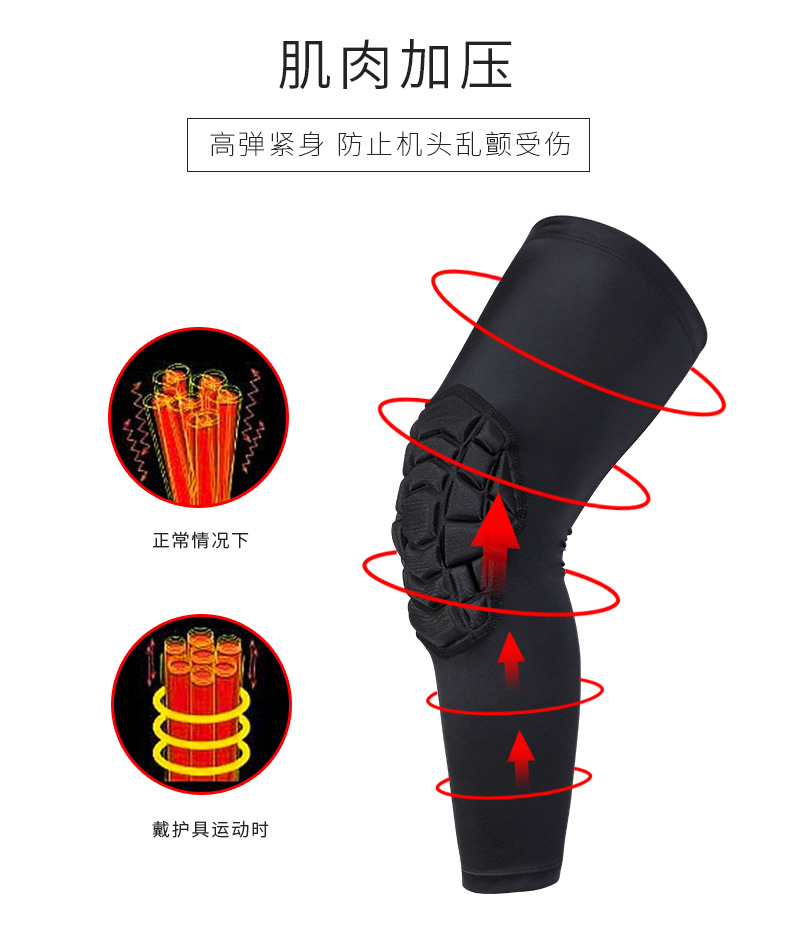 Hot-Pressed Basketball Kneecap Honeycomb Anti-Collision Protective Gear Equipment Breathable Wicking Extended Leggings Sports Kneecaps Wholesale Hot-Pressed Basketball Kneecap Honeycomb Anti-Collision Protective Gear Equipment Breathable Wicking Extended Leggings Sports Kneecaps Wholesale