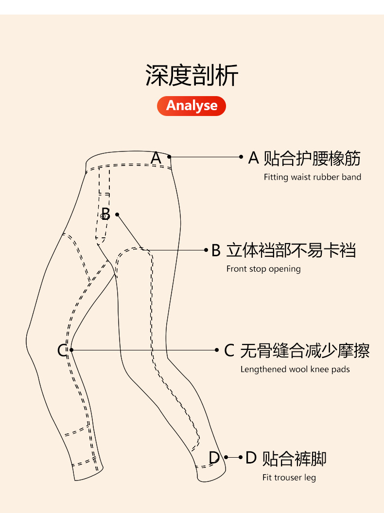 2021 Autumn and Winter New Cationic Dralon Men's Long Johns Men's Double-Sided Velvet Kneecap Warm-Keeping Pants Men's Brushed Long Johns 2021 Autumn and Winter New Cationic Dralon Men's Long Johns Men's Double-Sided Velvet Kneecap Warm-Keeping Pants Men's Brushed Long Johns