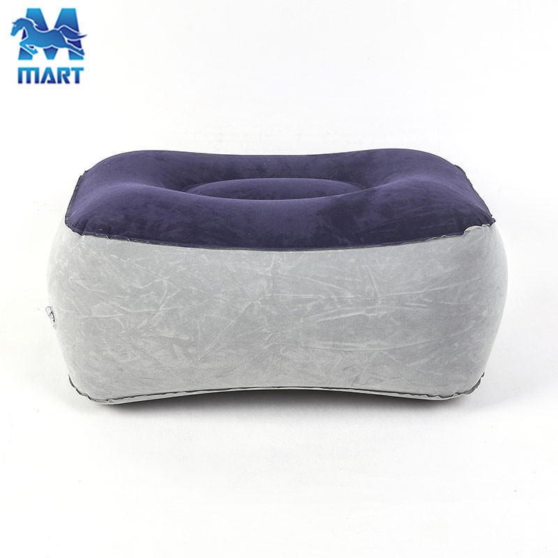 Inflatable Pillow PVC Flocking Inflatable Foot Mat Travel & Outdoor Massage Foot Bench Car Airplane Foot Pedal