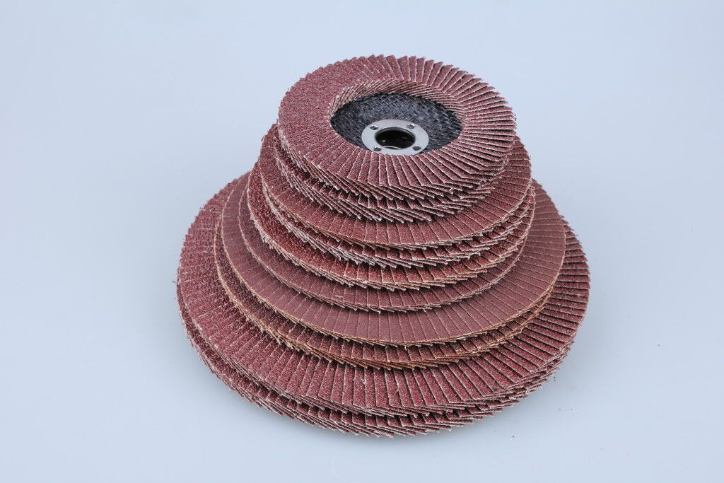 Flap Disc Louvre Blade Red Sand Net Cover Louvre Blade Alumina Polishing Wheel Manufacturer 125*22.23mm