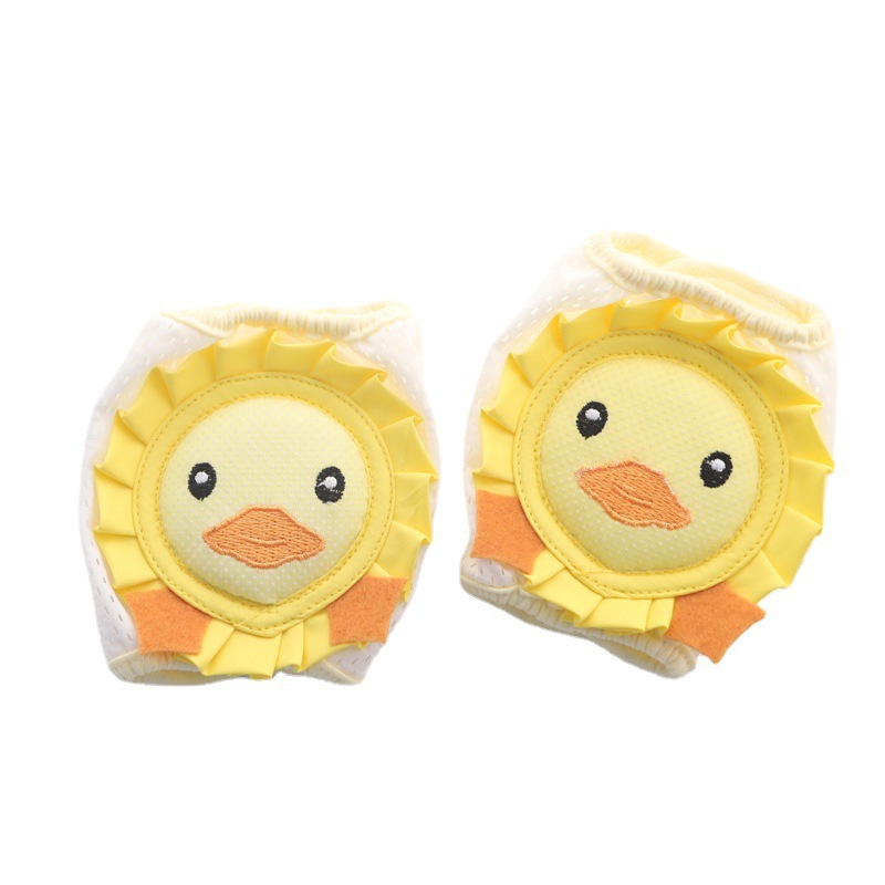 [Adjustable] Baby Lace Shape Kneecap Ice Silk Thin High Elastic Mesh Breathable Crawling Sports Kneecaps