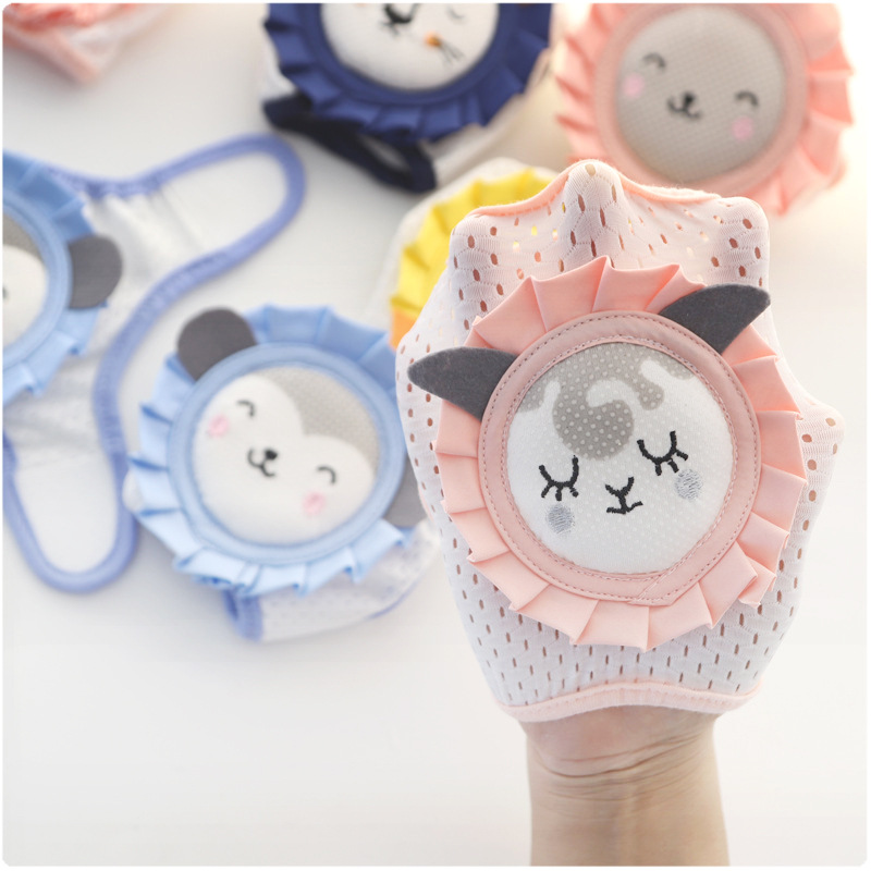 [Adjustable] Baby Lace Shape Kneecap Ice Silk Thin High Elastic Mesh Breathable Crawling Sports Kneecaps