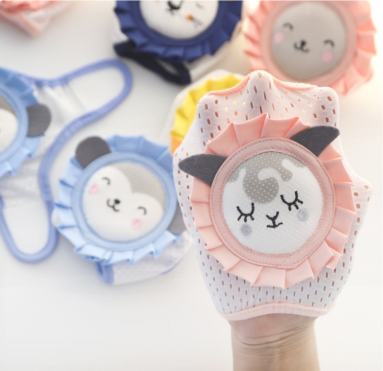 [Adjustable] Baby Lace Shape Kneecap Ice Silk Thin High Elastic Mesh Breathable Crawling Sports Kneecaps