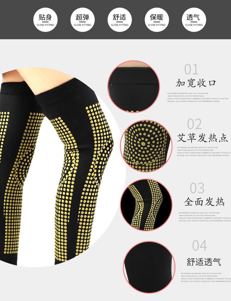 Zeguang Argy Wormwood Lengthened Self-Heating Kneelet Cover Two-Side Elastic Thickened Kneecap Men and Women Elderly Warm Leggings Zeguang Argy Wormwood Lengthened Self-Heating Kneelet Cover Two-Side Elastic Thickened Kneecap Men and Women Elderly Warm Leggings