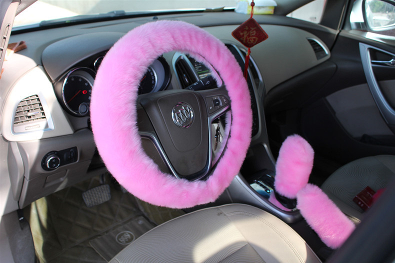 Factory Direct Supply Winter Imitation Fur Steering Wheel Three-Piece Set Shift Knob Cover Car Warm Long Wool Handle Cover Factory Direct Supply Winter Imitation Fur Steering Wheel Three-Piece Set Shift Knob Cover Car Warm Long Wool Handle Cover