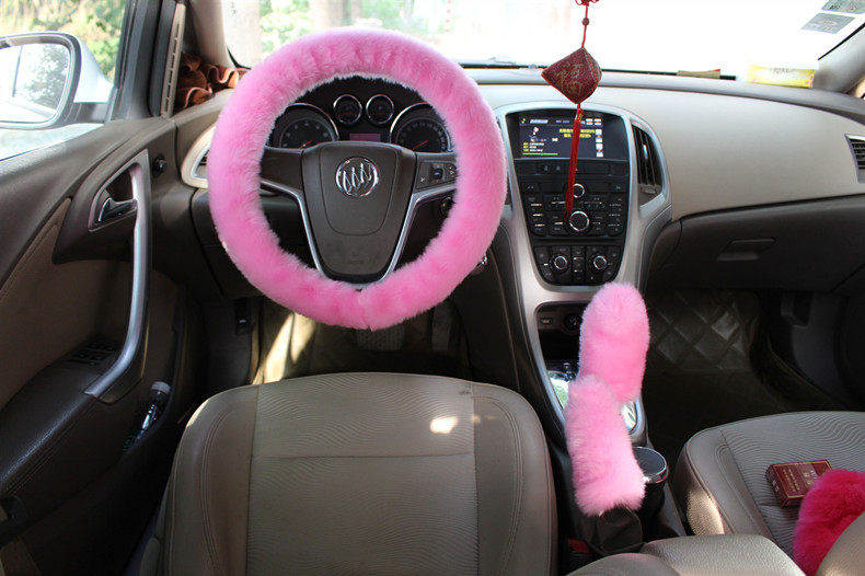 Factory Direct Supply Winter Imitation Fur Steering Wheel Three-Piece Set Shift Knob Cover Car Warm Long Wool Handle Cover Factory Direct Supply Winter Imitation Fur Steering Wheel Three-Piece Set Shift Knob Cover Car Warm Long Wool Handle Cover