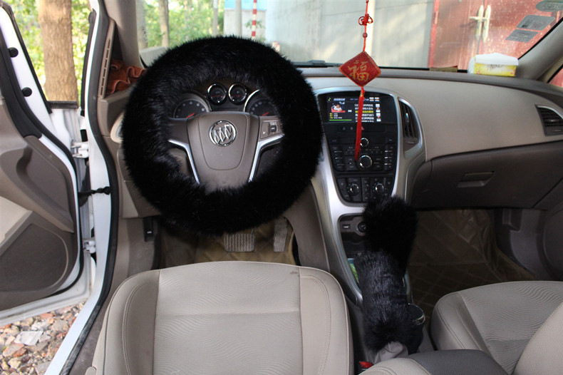 Factory Direct Supply Winter Imitation Fur Steering Wheel Three-Piece Set Shift Knob Cover Car Warm Long Wool Handle Cover Factory Direct Supply Winter Imitation Fur Steering Wheel Three-Piece Set Shift Knob Cover Car Warm Long Wool Handle Cover