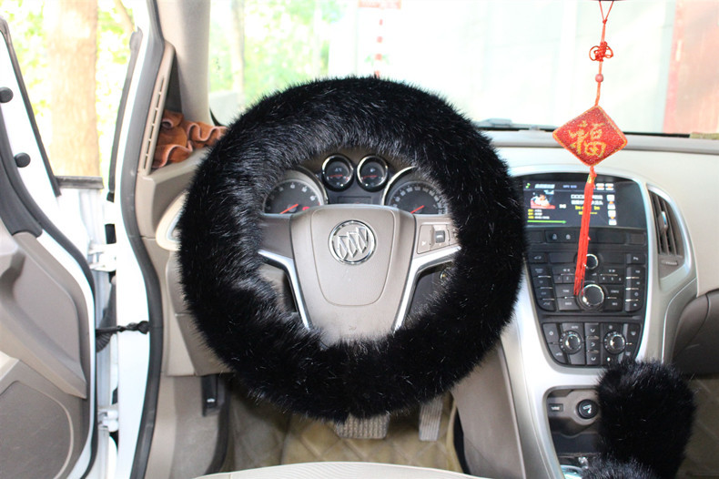 Factory Direct Supply Winter Imitation Fur Steering Wheel Three-Piece Set Shift Knob Cover Car Warm Long Wool Handle Cover Factory Direct Supply Winter Imitation Fur Steering Wheel Three-Piece Set Shift Knob Cover Car Warm Long Wool Handle Cover