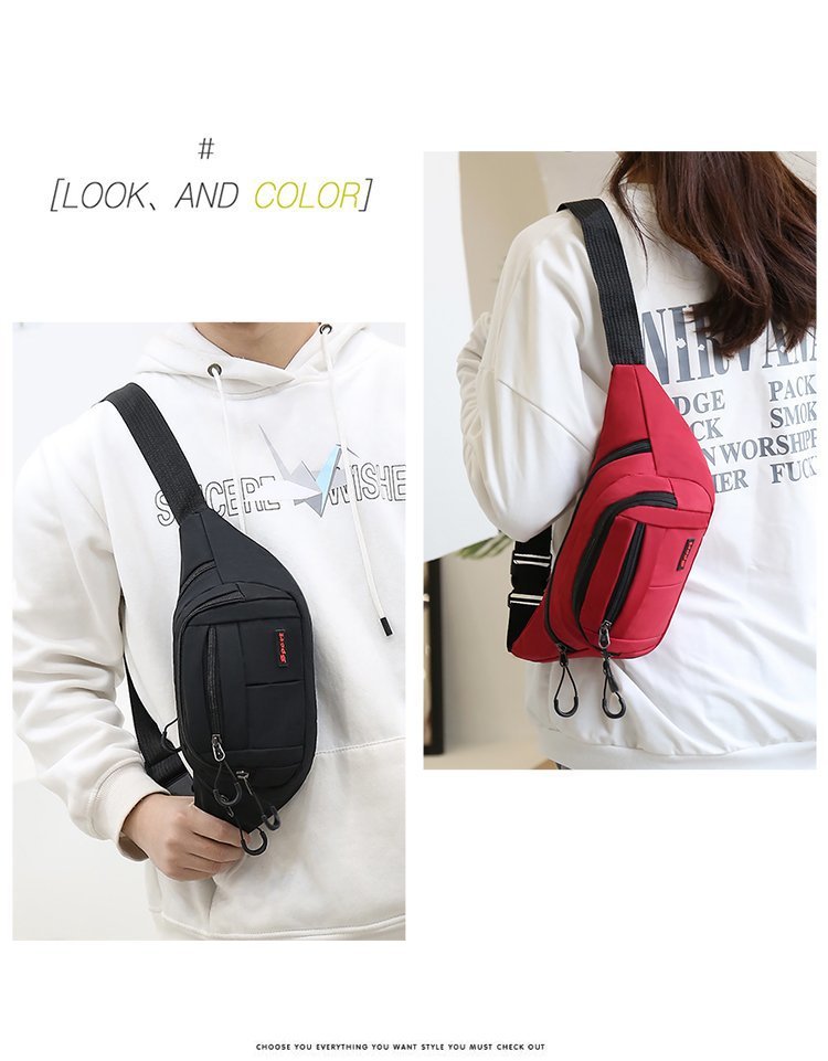 New Men's Waist Bag Oxford Cloth Sports Waist Bag Multi-Layer Zipper Construction Site Stall Cash Collecting Bag Waist Pack