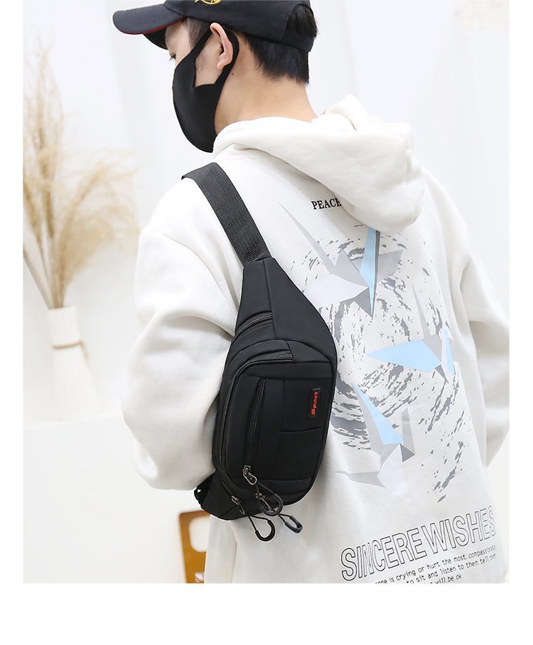 New Men's Waist Bag Oxford Cloth Sports Waist Bag Multi-Layer Zipper Construction Site Stall Cash Collecting Bag Waist Pack