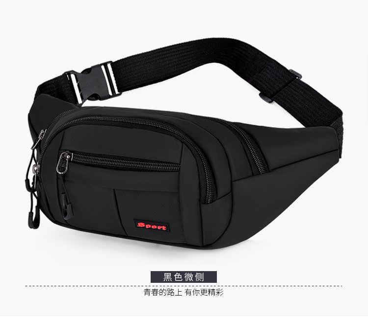 New Men's Waist Bag Oxford Cloth Sports Waist Bag Multi-Layer Zipper Construction Site Stall Cash Collecting Bag Waist Pack