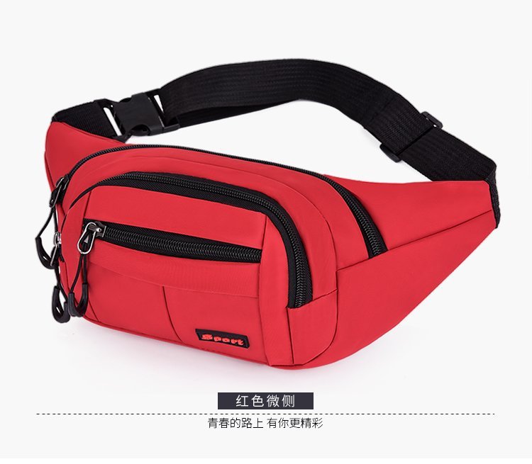New Men's Waist Bag Oxford Cloth Sports Waist Bag Multi-Layer Zipper Construction Site Stall Cash Collecting Bag Waist Pack